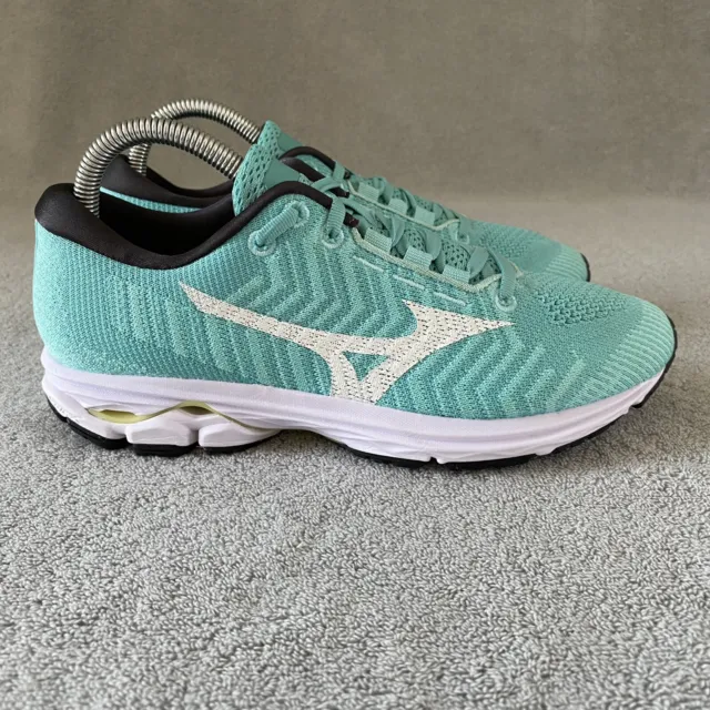 Mizuno Womens 8 Wave Rider 23 Waveknit 3 Athletic Sneaker Running Shoes Blue