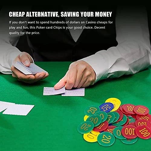Plastic Poker Chips Poker Chip Set with Storage Box,Denomination Printed 5
