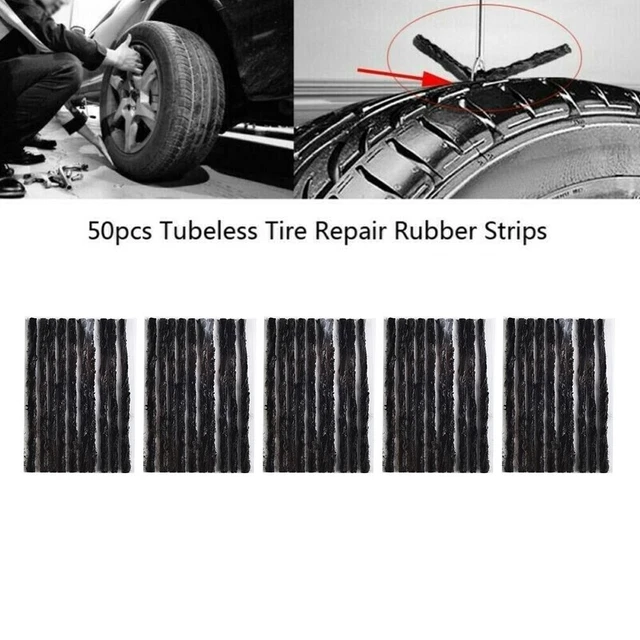 50 Voiture Pneu Réparation Tubeless Bande Joint Prise Ponction Réparé Accessoire