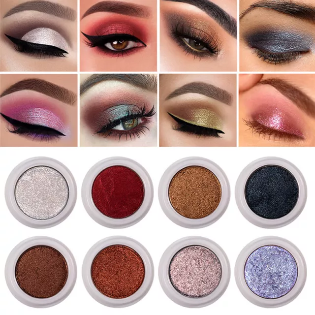 12 Colors Fashion Eyeshadow Glitter Shimmer Metallic Palette Pigment Eye Shadow₊