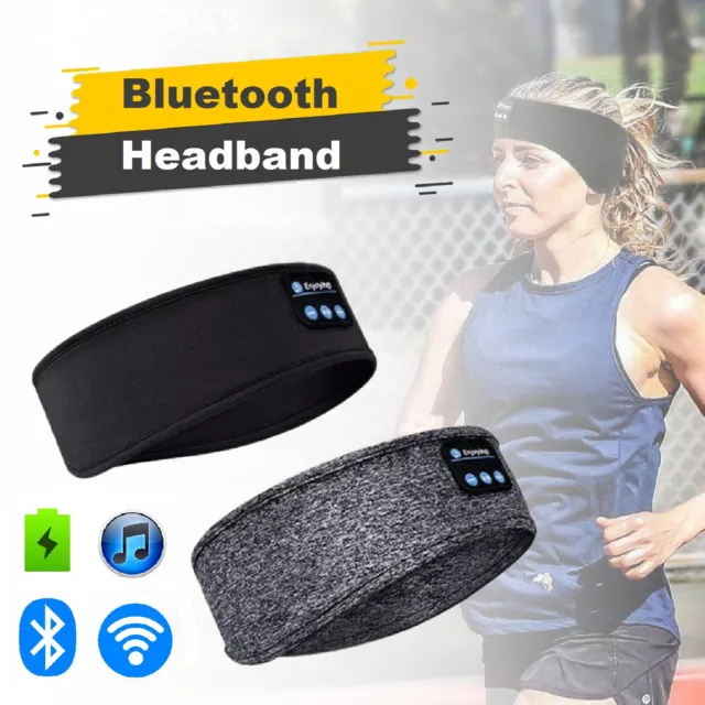 Wireless Bluetooth 5.0 Sports Stereo Headband Headphones Sleep Music Headset