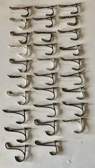Lot of 29 Vintage Twisted Wire Coat And Hat Hooks