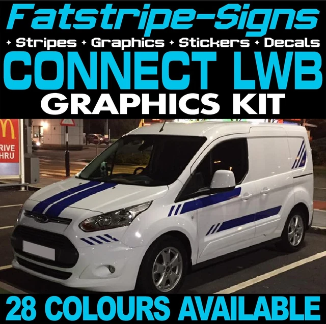 Ford Transit MK6/MK7 Bonnet Racing Stripes – Glossy Vinyl Decals By JBS GRAPHICS (3 Strips)