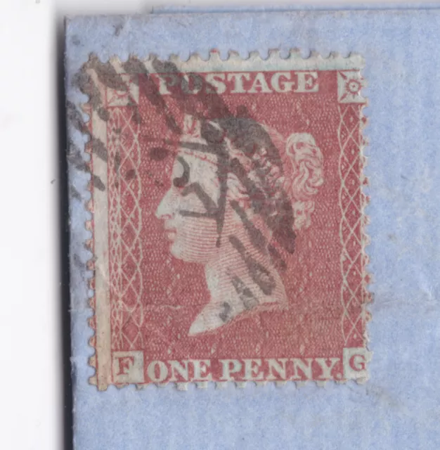1855 QV 1d PENNY RED STAMP CREASE ON LINCOLNS INN FIELDS LETTER TO WARWICK 2