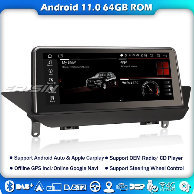Autoradio Android 14 10.25" GPS DAB+ CarPlay Pour BMW Série 5 E39/M5 - 64 Go - Neuf