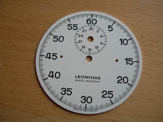 Cadran Chronomètre Leonidas Trackmaster 8047 Dial Stopwatch Stoppuhr Cronometro