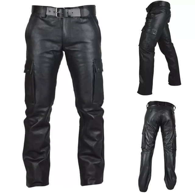 Pantaloni da moto taglie forti in pelle poliuretano da uomo perfetti per l'equit