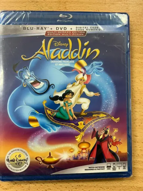 Aladdin Walt Disney Signature Collection BLURAY/DVD/DIGITAL COPY **NEW SEALED**