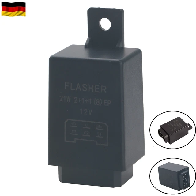 BLINKGEBER BLINKRELAIS TRAKTOR Oldtimer Blinker-Relais 12V - 21 W 2+1+1