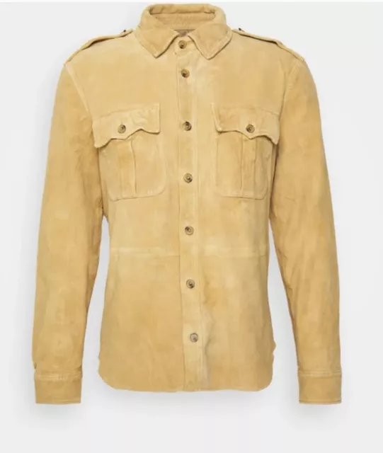 Polo Ralph Lauren Safari Jacket Unlined New Tan Suede XL Was £1299