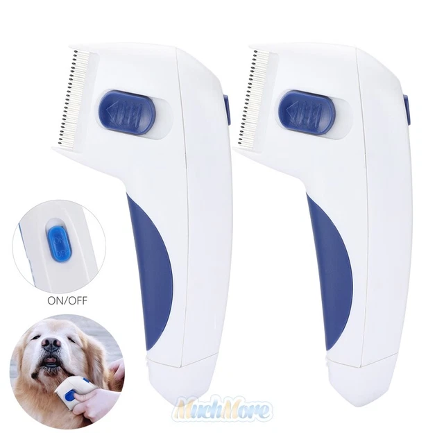 2x Flea Remover Comb Electric Dog Anti Flea Comb Head Lice Pets Cat Flea Control