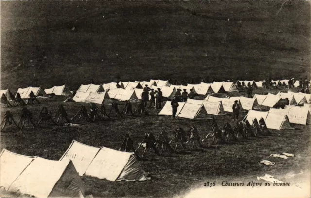 CPA Militaire, Chasseurs Alpins au bivouac (277610)