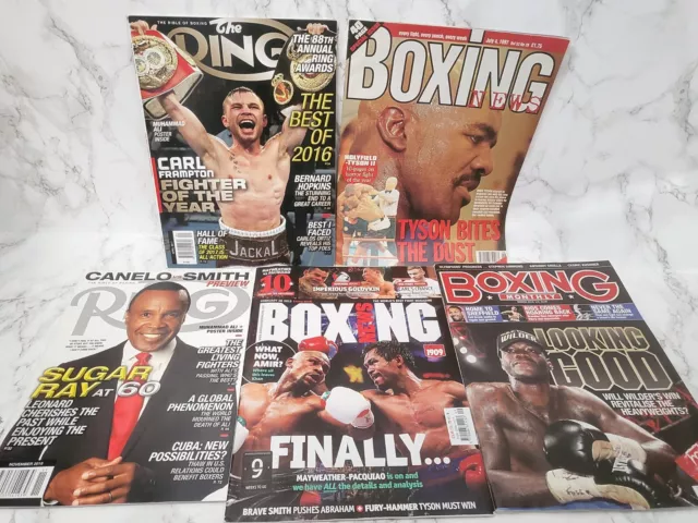 5 x Boxing Monthly News The Ring Magazine Bundle 1997-2017