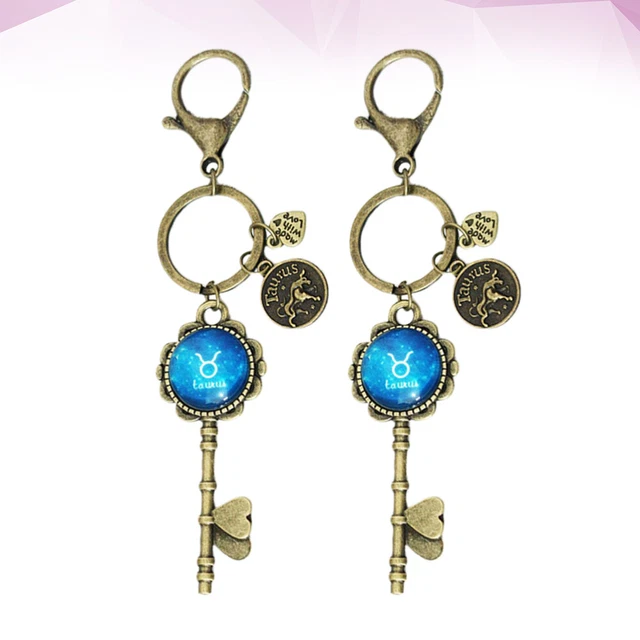 2 Pcs Time Key Holder Constellations Keychains Keychain Keys Manual