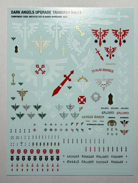Foglio Trasferibili Dark Angels Per Space Marines Warhammer 40k - Foto 5