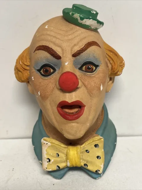 1984 Legend Products - Clown No. 3 Chalkware Head  Sculptures