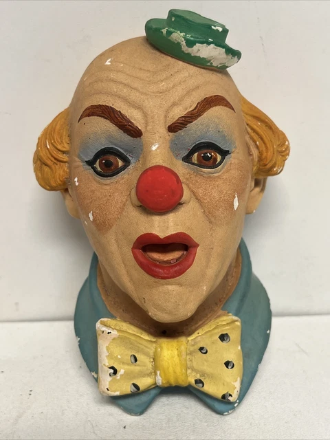 1984 Legend Products - Clown No. 3 Chalkware Head  Sculptures