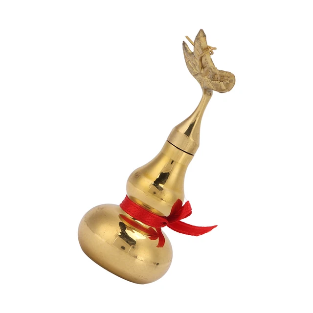 7cm Brass Gourd Statue Exquisite Handcrafted Office Decoration