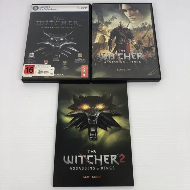 THE WITCHER 2 Assassins of Kings PC DVD-ROM Box Set Disc Perfect Condition  + Map