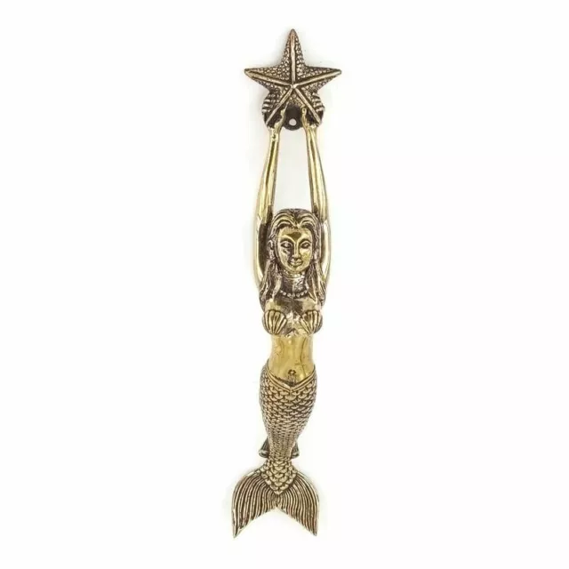 Light Polished MERMAID 100 % Brass door PULL old style house PULL handle 15” B