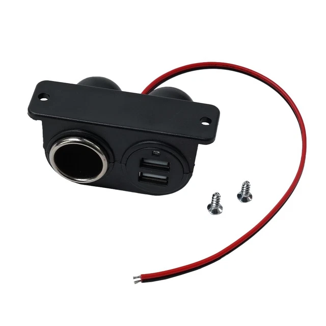 XMSJSIY Voiture OBD USB Adaptateur Secteur Dc12‑24v Double Prise De Chargeur USB Avec Affichage Numérique USB 30w Charge Rapide Qc2.0 Qc3.0 Chargeur De Voiture