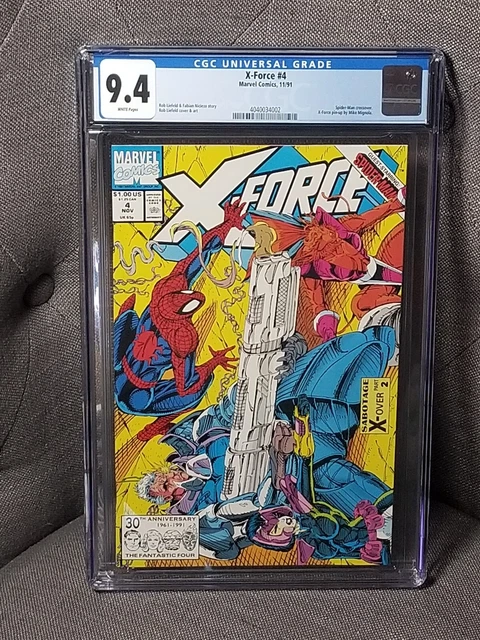 X-Force #4 CGC 9.4 - McFarlane Spiderman Crossover - Rob Liefeld 1991 XForce