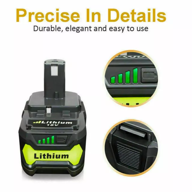 2x Battery 18V 9AH For Ryobi One+Plus P108 Lithium RB18L50 RB18L40 P104/Charger 2