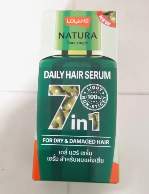 2 Paks x50 ml. LOLANE NATURA Daily Hair Serum for Dry & Damaged Hair/ Non Sticky