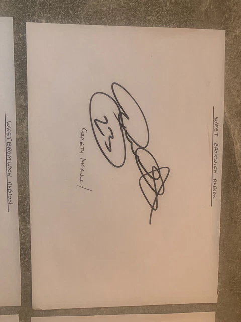 19 x WEST BROMWICH ALBION FC Unterschriften - handsigniert - weißes Autogrammpapier 2