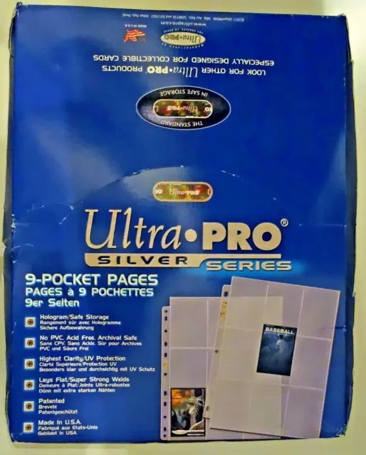 Ultra Pro silver series 9 Pocket pages cartes Boite de 50 feuilles