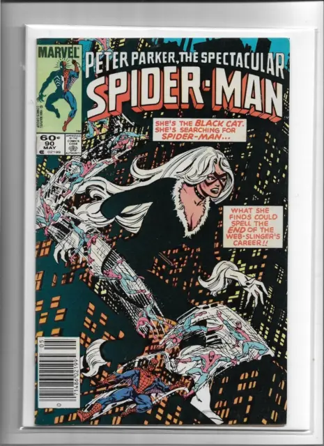 Peter Parker, The Spectacular Spider-Man #90 1984 Very Fine 8.0 3183 Black Cat