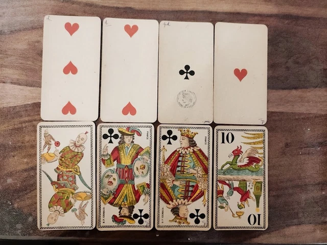 carte de tarot ancien complet bp grimaud et Chartier 1890   78 cartes