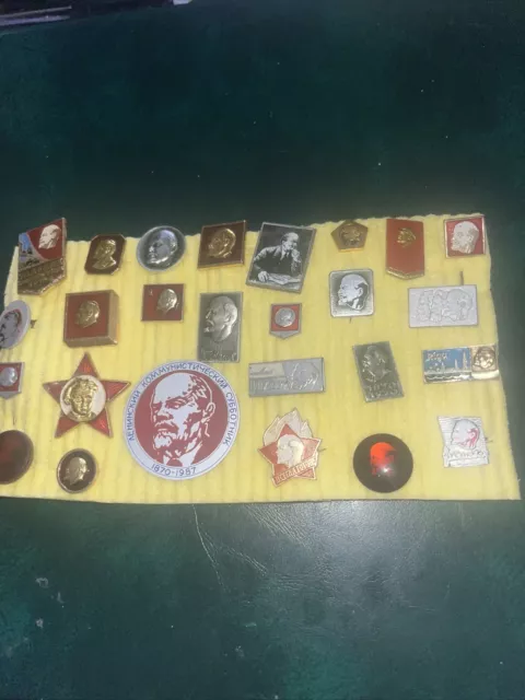 COMMUNIST Leader VLADIMIR LENIN Head BADGE COLLECTION