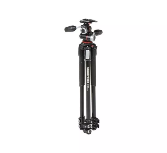 Manfrotto Treppiedi MK190XPRO3-3W Nero - Cavalletto 3 sezioni in alluminio