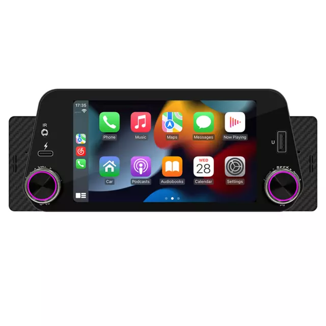 For Apple Carplay Car Stereo Radio Android Auto 5in Single Din Bluetooth Player