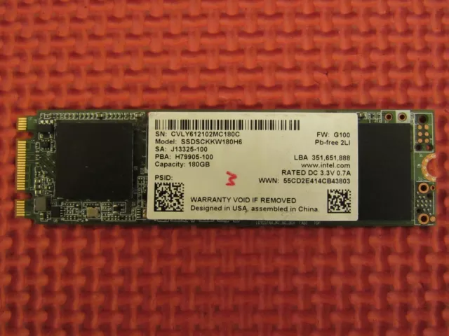 Intel SSD 540s Series 180GB M.2 SATA 6Gb/s 80mm Solid State Drive SSDSCKKW180H6