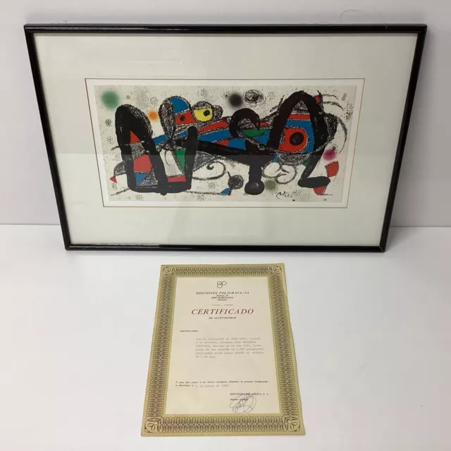 Escuitor Portugal by Joan Miro Lithograph Published 1974 with COA (PT) W#652