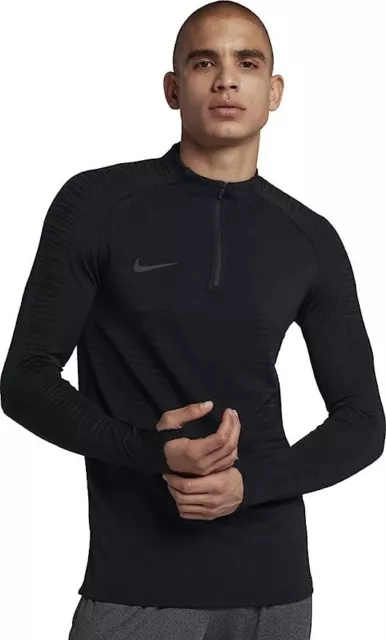 Nike Soccer long Sleeve Soccer Shirt Black 1/4 zip New B581 2XL Retail $100