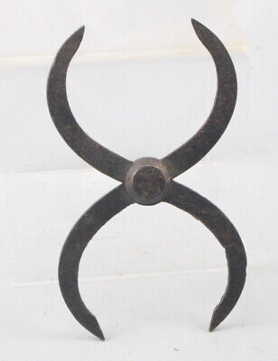 RARE FIND 19th C Blacksmith Hand Forged Iron Double Outside Caliper Inv# WE34
