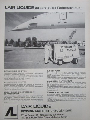 6/1975 PUB AIR LIQUIDE MATERIEL CRYOGENIQUE KRYOTECHNIK CONCORDE MIRAGE F1 AD 