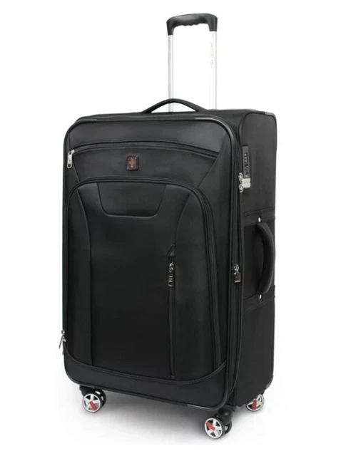 SwissTech Executive 29" 8-Wheel Softside Luggage, Black