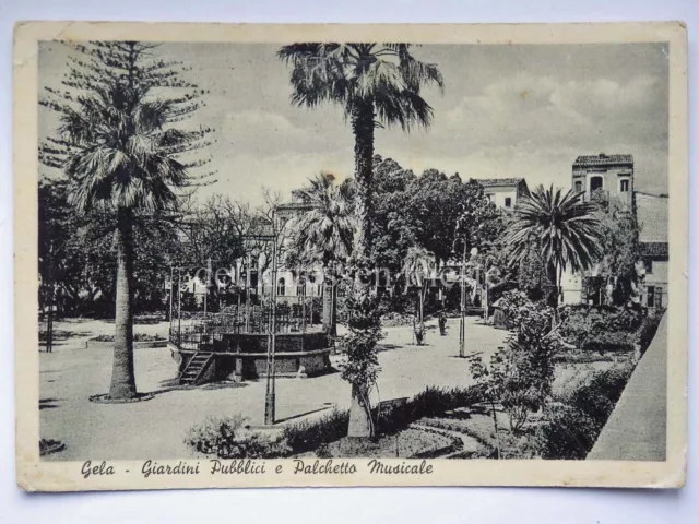 GELA giardini pubblici Caltanissetta vecchia cartolina