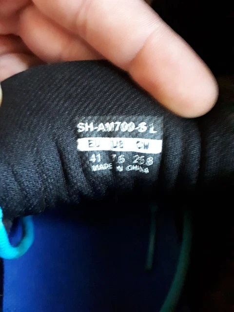 Shimano Cycling mtb flat Shoes SH AM7 black and blue 9