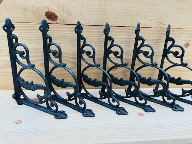 8 Cast Iron MERMAID Brackets Garden Braces Shelf Rustic Corbel Beach Nautical