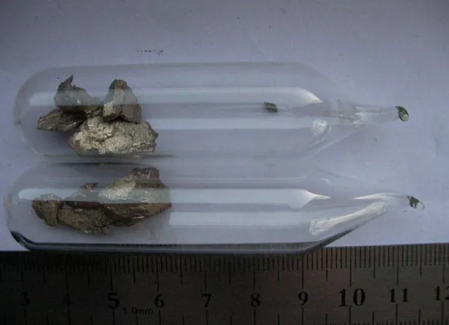 5g 99.9% Ytterbium MetallelementProbe sample Sammler Glas Ampulle