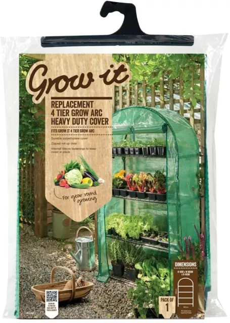 Gardman Replacement Cover 08948 Grow It 4 Tier Arc Heavy Duty Growhouse