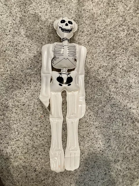 Vintage Inflatable Skeleton Door/Wall Halloween Decoration Bones Spooky Blow Up