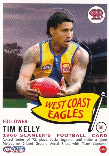 AFL 2024 TEAMCOACH West Coast Eagles - Tim Kelly Scanlen's Card No.66
