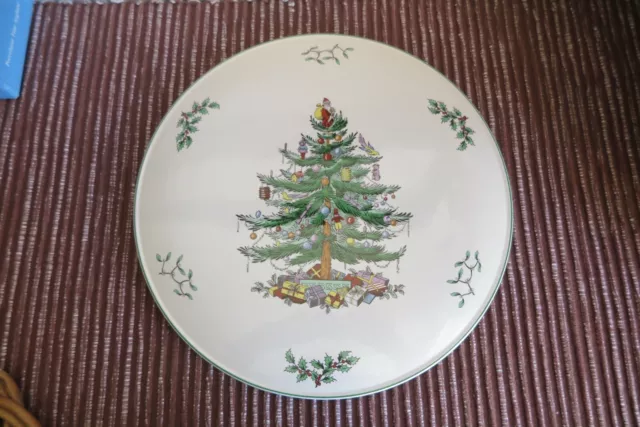 Classic Spode - Christmas Tree - Cake Plate - 11" - Looks Great