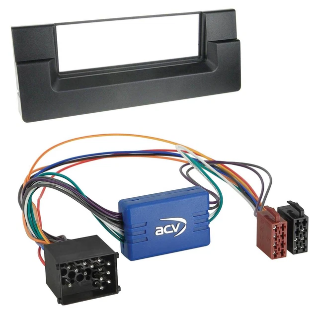 Kit Montage Autoradio 9 Pouces BMW E39 E53 – Façade Cadre + Interface Commandes Volant, Compatible Android 230x130 Mm